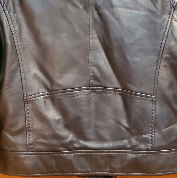 Rebecca Minkoff Genuine Leather Bikercore Black Jacket Size L - Picture 10 of 13